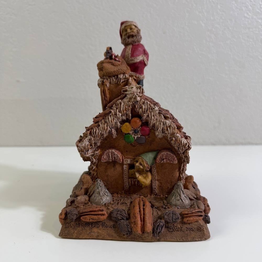 Tom Clark Gnomes Gingerbread House Figurine 5474 Cairn Studio 2001 Santa Gnome